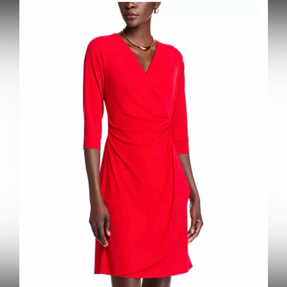 ♥️ Tommy Bahama Clara Dress Red 3/4 SLZ Chain Size L